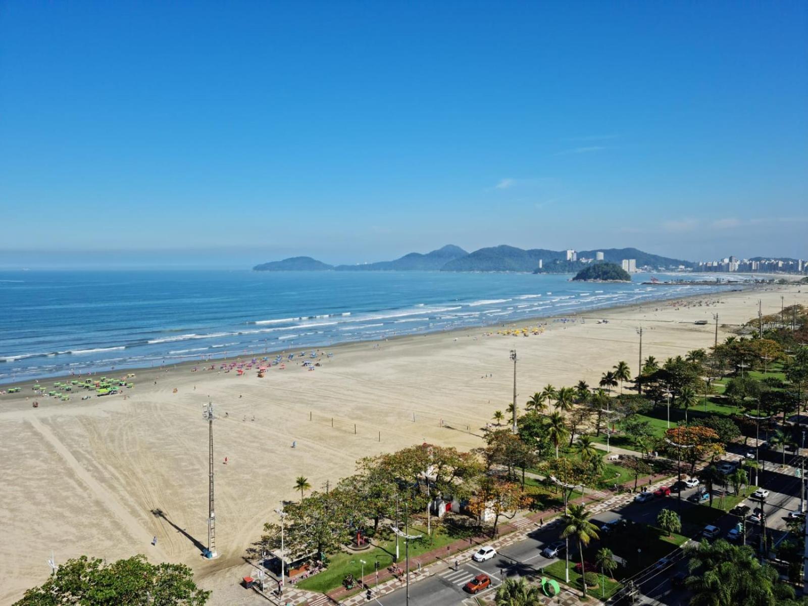 Vista Mar Na Praia Do Gonzaga Santos  Exterior foto